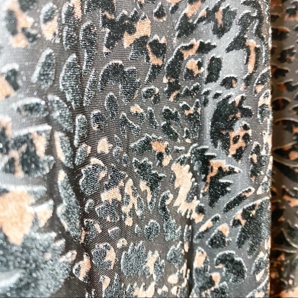 NEW Free People Teddy Cheetah Combo Velvet Short Sleeve Shirt S - Picture 7 of 10